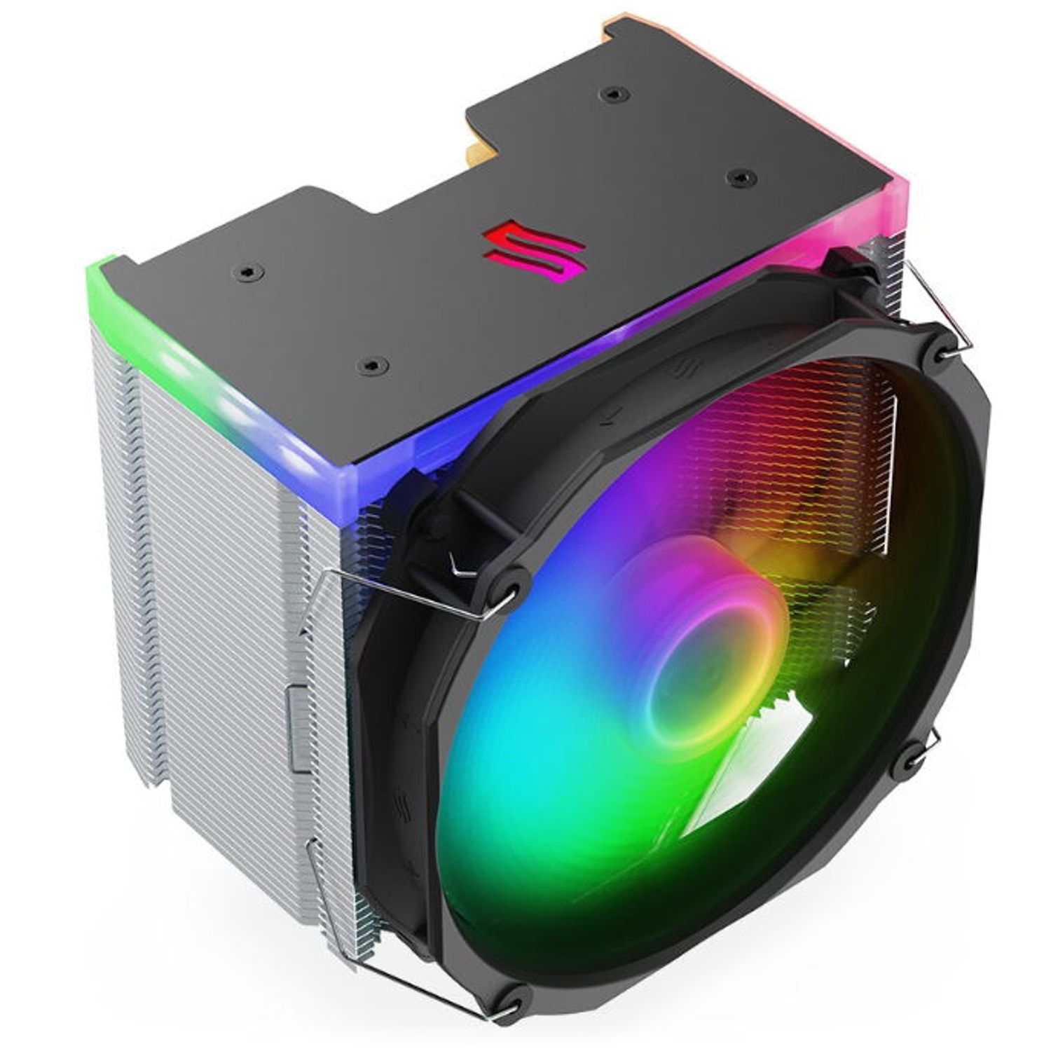 Cooler CPU SilentiumPC Fortis 5 ARGB, 140mm (Negru) fotografia produsului View 13 L