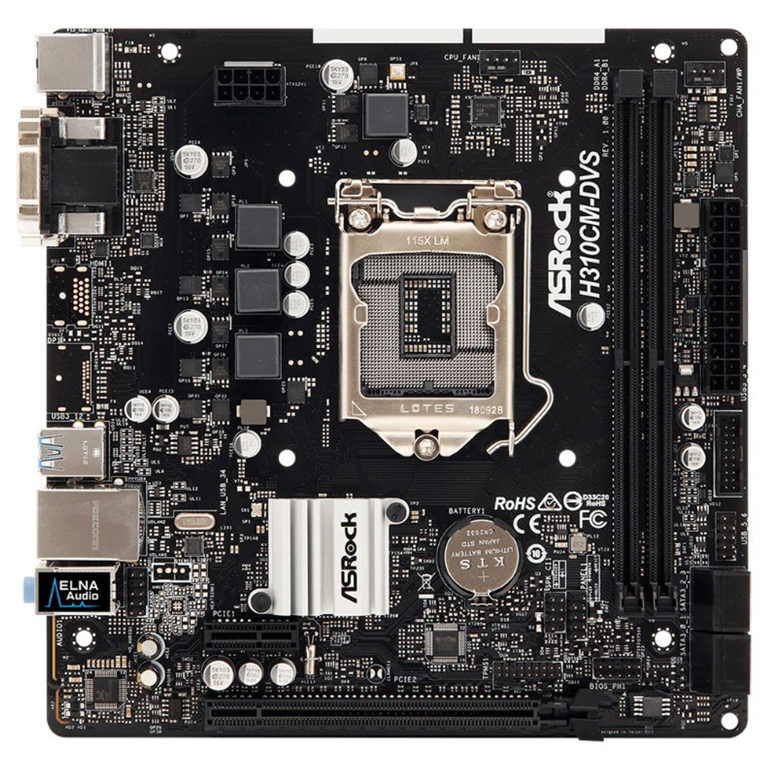 Placa de Baza ASRock H310CM-DVS, 1151 v2, DDR4 fotografia produsului
