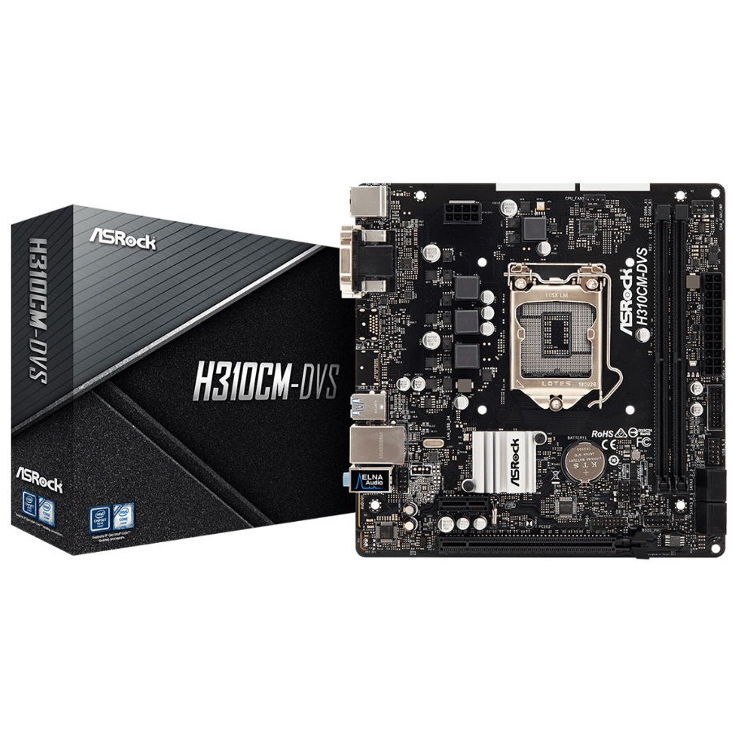 Placa de Baza ASRock H310CM-DVS, 1151 v2, DDR4 fotografia produsului View 5 L