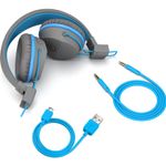 Casti on-ear JLAB JBuddies Studio Kids Wireless, Bluetooth, pentru copii, Graphit / Albastru fotografia produsului View 3 S