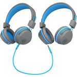 Casti on-ear JLAB JBuddies Studio Kids Wireless, Bluetooth, pentru copii, Graphit / Albastru fotografia produsului View 4 S