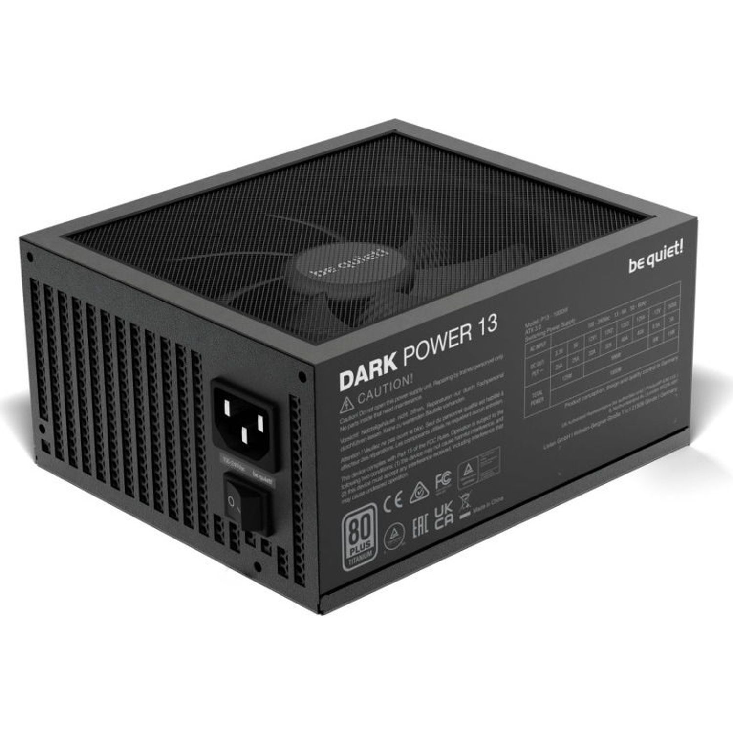 Sursa be quiet! Dark Power 13, 80+ Titanium, 1000W fotografia produsului View 2 L