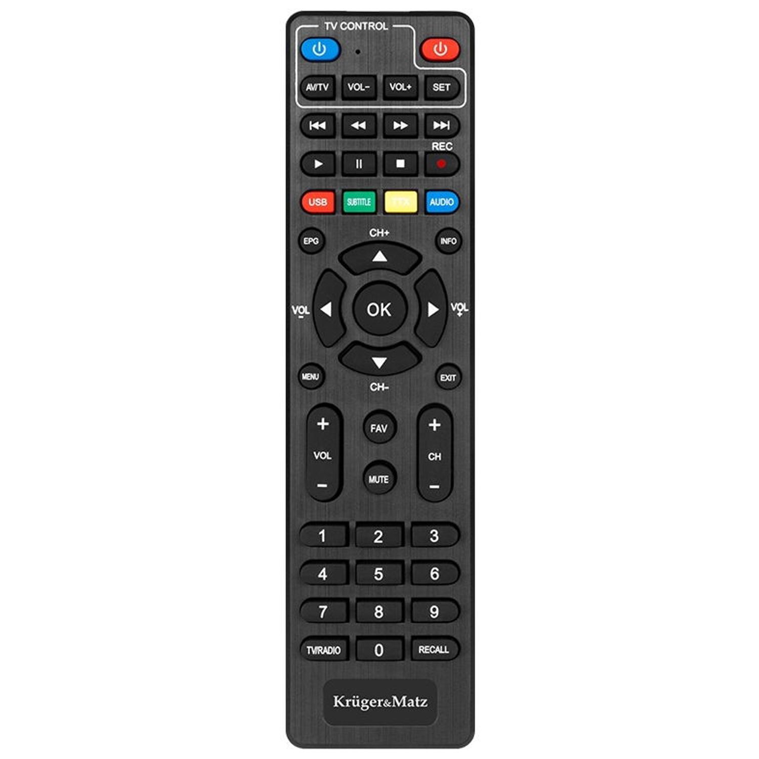 Tuner TV Kruger&Matz KM0550C, DVB-T2 (Negru) fotografia produsului View 4 L