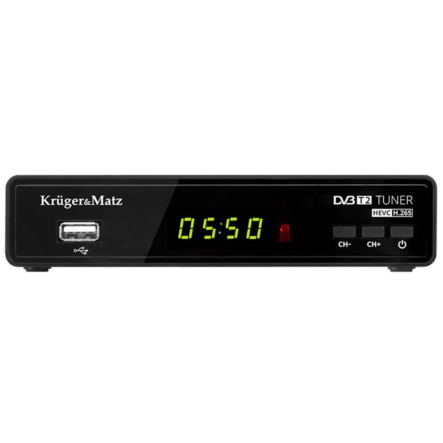 Tuner TV Kruger&Matz KM0550C, DVB-T2 (Negru) fotografia produsului View 2 L