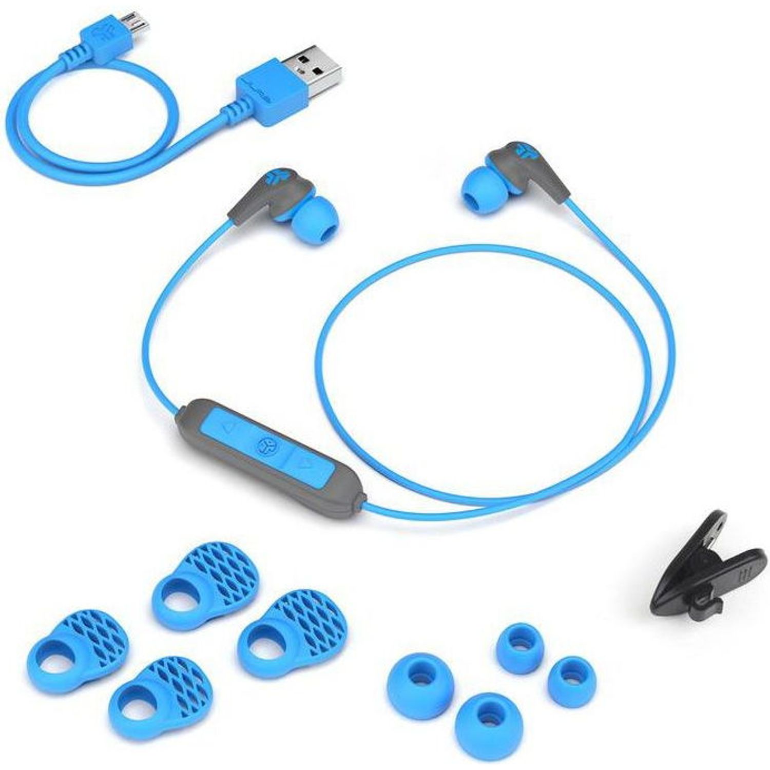 Casti Stereo JLab JBUDS Pro Signature, Bluetooth, Microfon (Albastru) fotografia produsului View 4 L