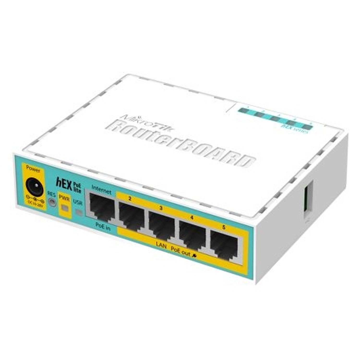 Router MikroTik RB750UPR2, 5 x LAN, 4 x PoE fotografia produsului View 2 L