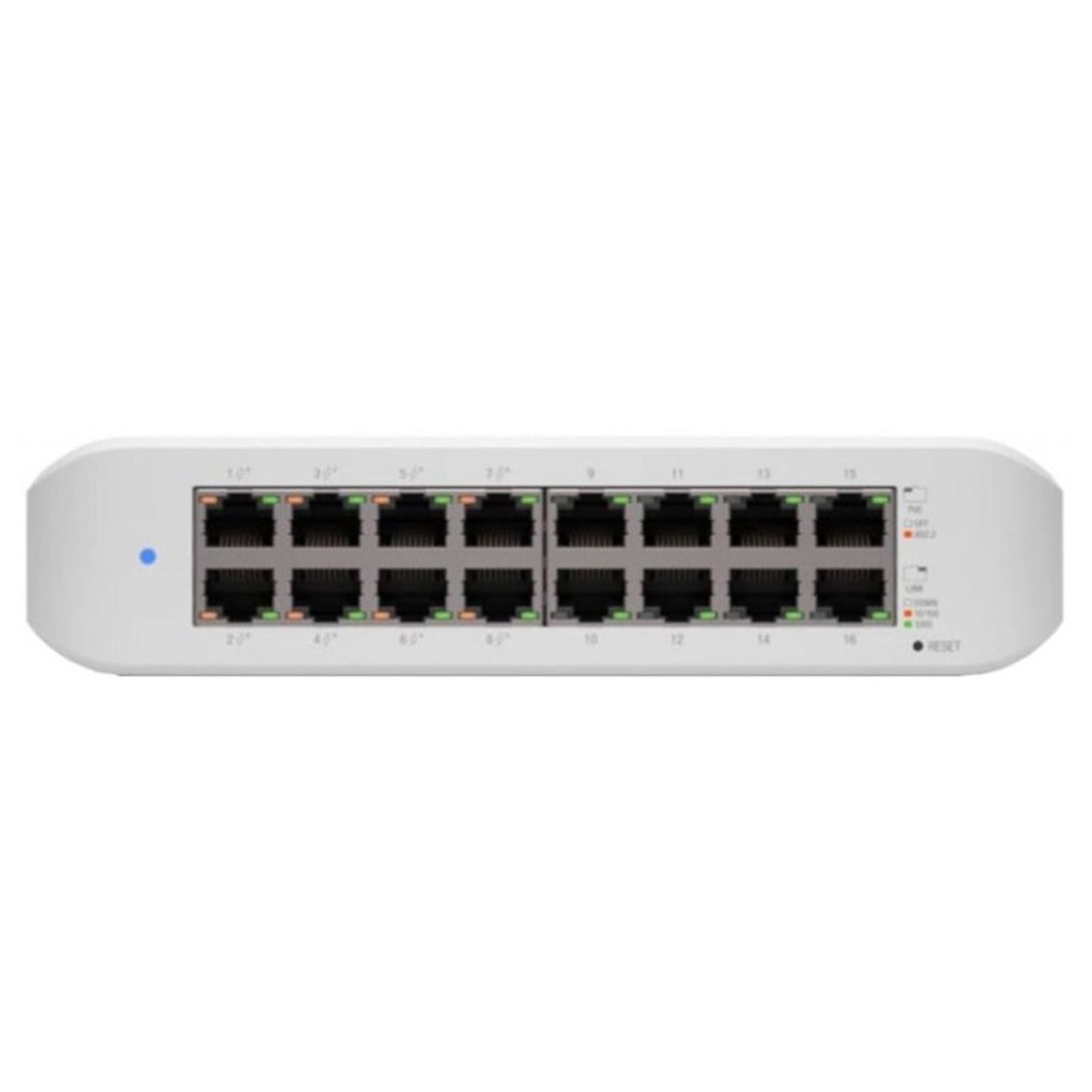 Switch Ubiquiti USW-LITE-16-POE, Gigabit, 16 porturi, PoE fotografia produsului View 2 L