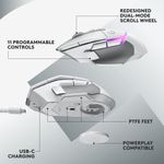 Mouse Gaming Wireless Logitech G502 X Plus Lightspeed, USB, 25600 dpi (Alb) fotografia produsului View 12 S