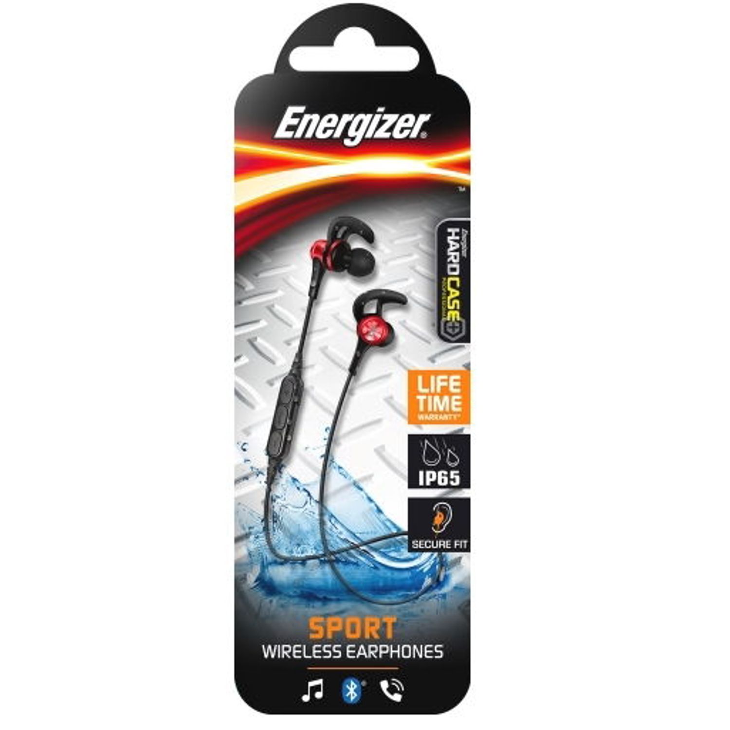 Casti alergare Energizer HIBT25BR, Bluetooth (Negru/Rosu) fotografia produsului View 2 L
