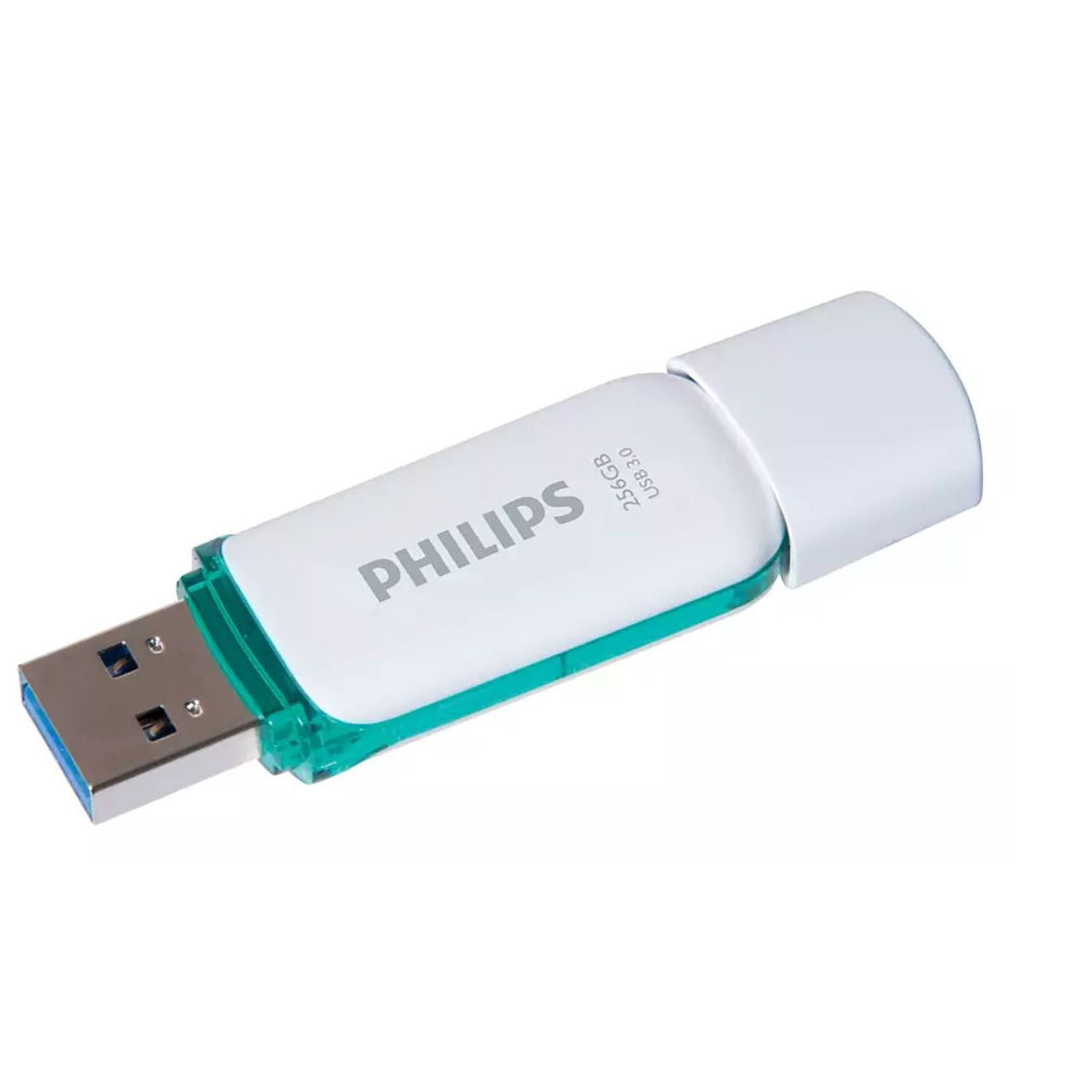 Stick USB Philips Snow Edition, 256GB, USB 3.0 (Alb/Verde) fotografia produsului View 3 L