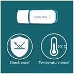 Stick USB Philips Snow Edition, 256GB, USB 3.0 (Alb/Verde) fotografia produsului View 4 S