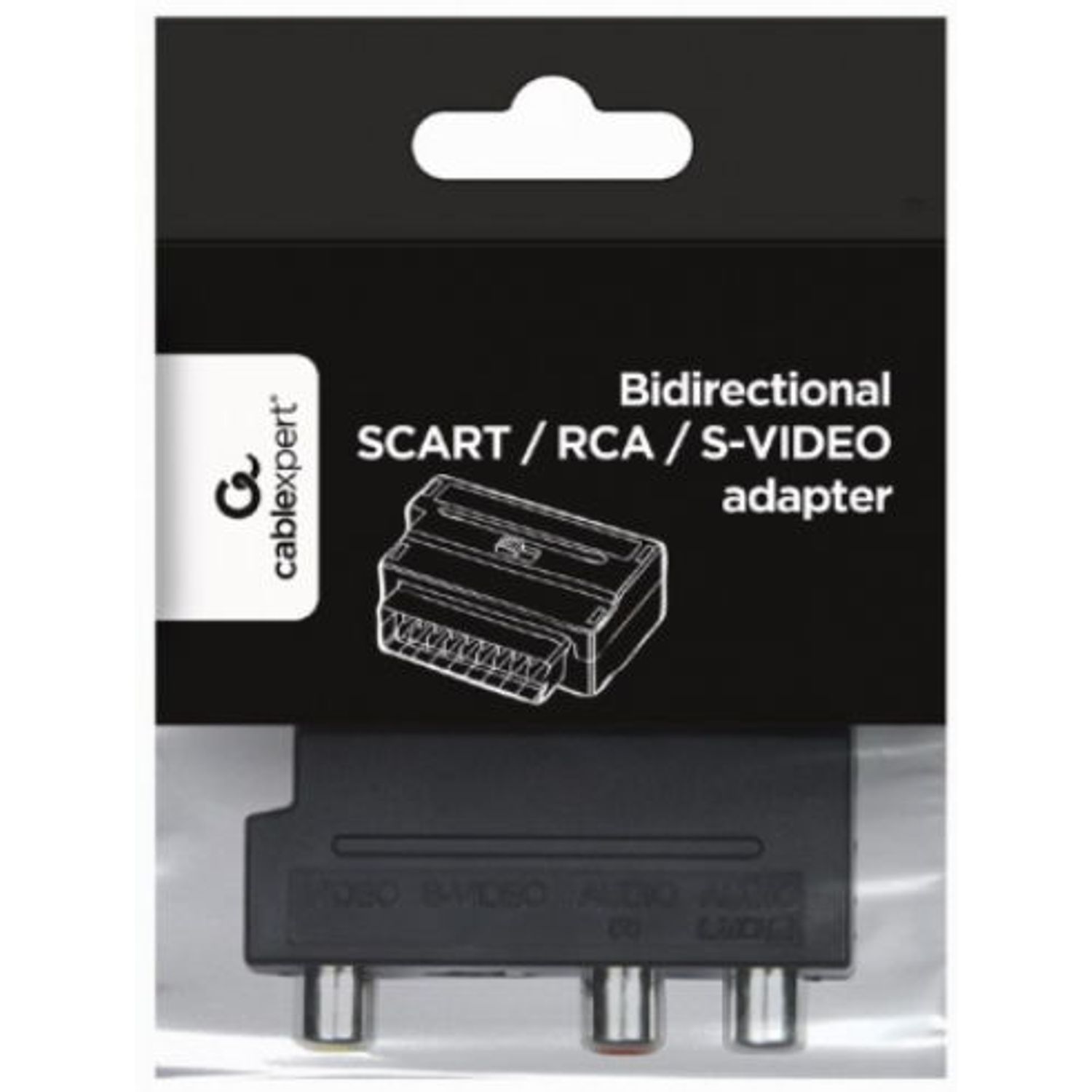 Adaptor Gembird CCV-4415, SCART la 3 RCA si 1 S-Video fotografia produsului View 4 L