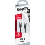 Cablu Energizer Type-C, Bicolor 1.2m, Negru fotografia produsului View 2 S
