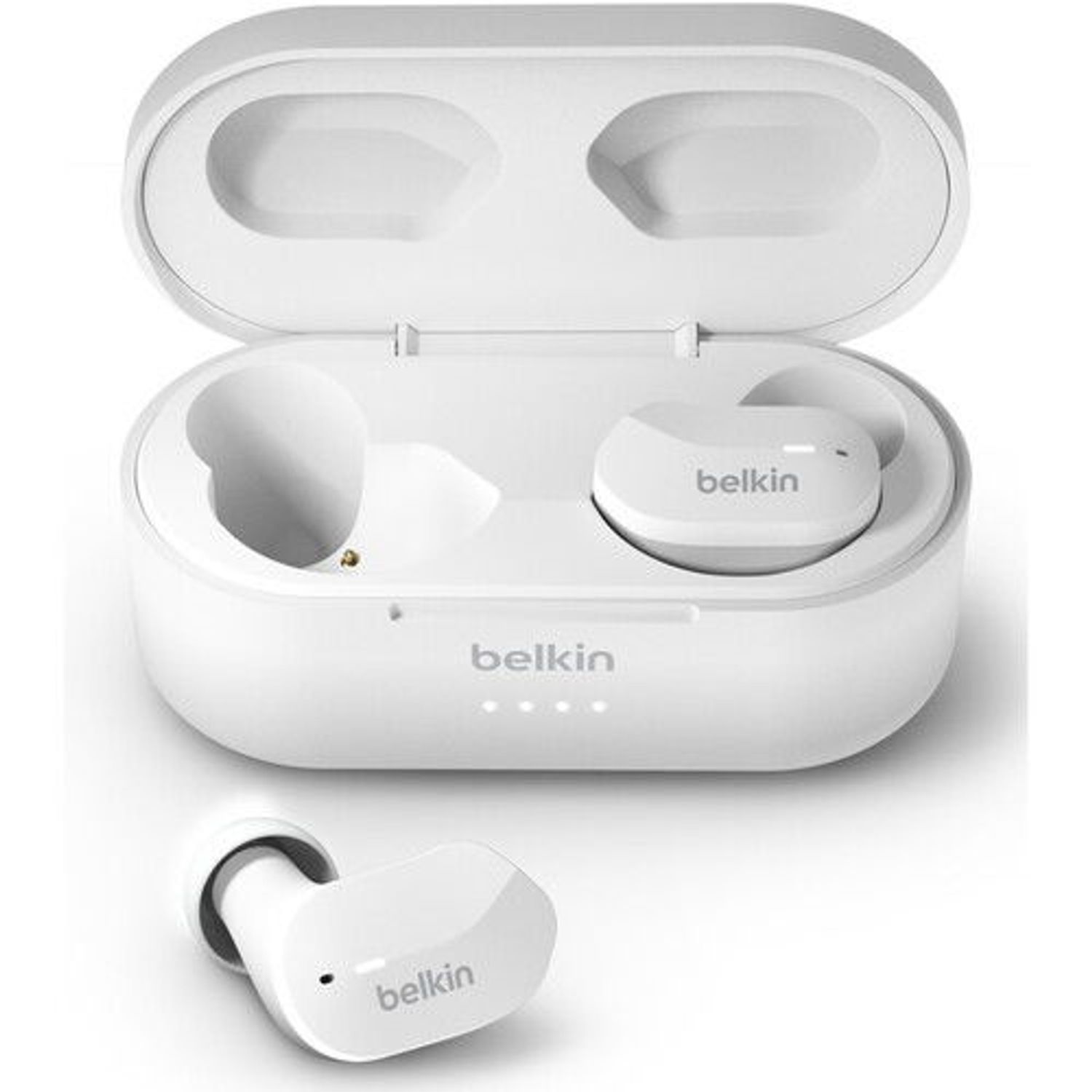 Casti True Wireless Belkin Earbuds SoundForm, Bluetooth, Waterproof IPX5 (Alb) fotografia produsului View 3 L