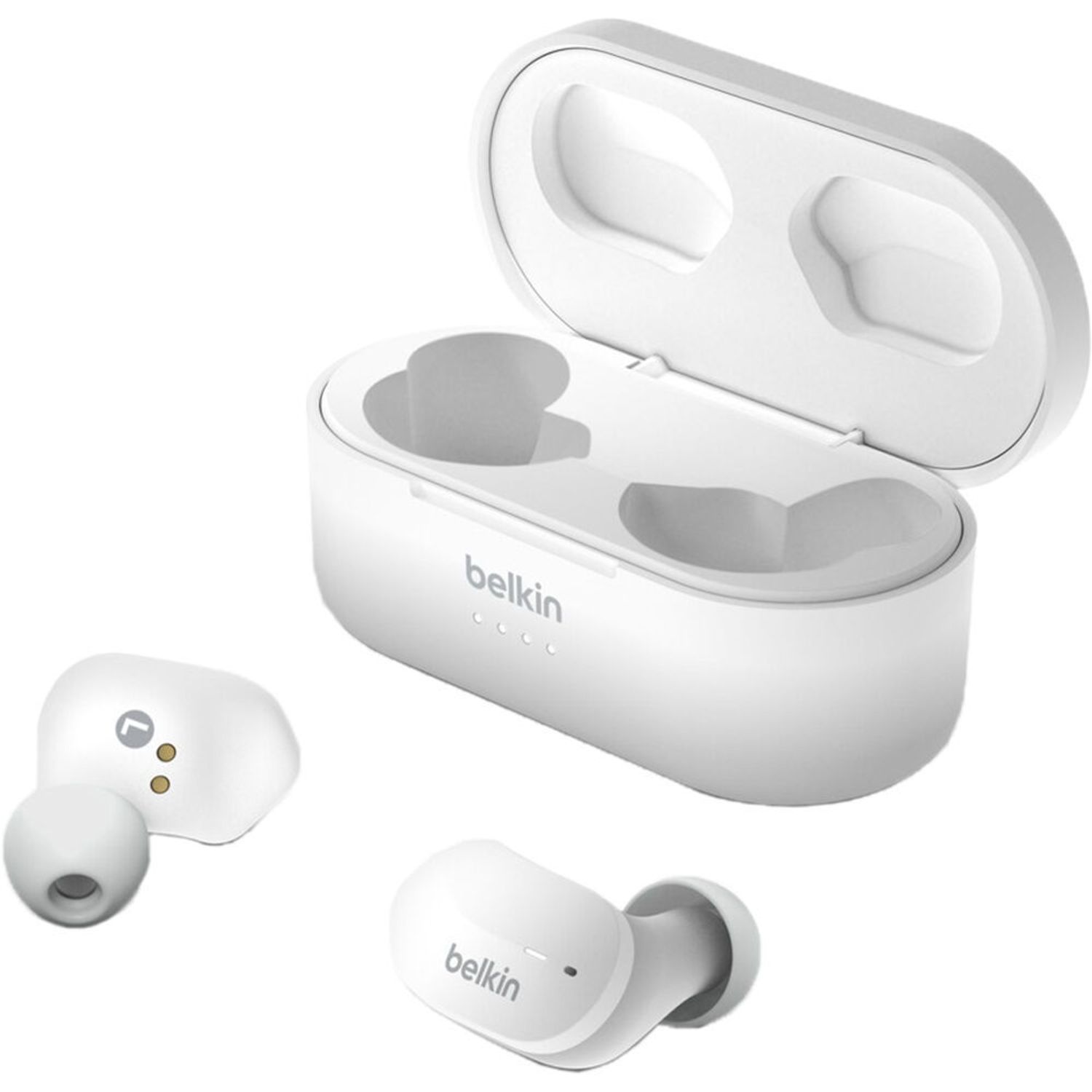Casti True Wireless Belkin Earbuds SoundForm, Bluetooth, Waterproof IPX5 (Alb) fotografia produsului