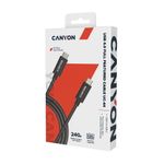 Cablu de date Canyon UC-44, USB Type-C Thunderbolt, 1m, 40Gbps, 240W (Negru) fotografia produsului View 2 S