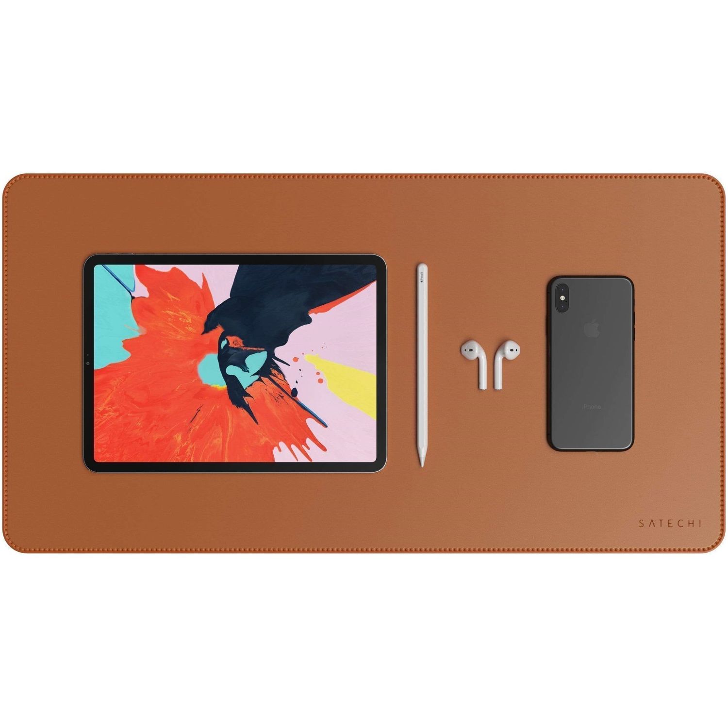Mousepad Satechi Eco Leather DeskMate (Maro) fotografia produsului View 4 L