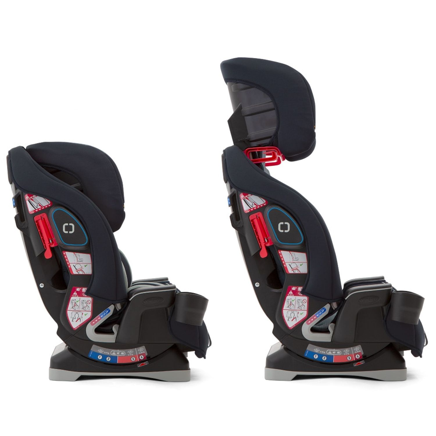 Scaun auto Graco SlimFit Deep Sky, 0 - 12 ani, 0 -36 kg (Negru/Verde) fotografia produsului View 4 L