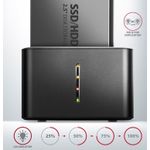 Docking Station AXAGON ADSA-D25, USB3.2, SATA 6G, DUAL HDD (Negru) fotografia produsului View 3 S