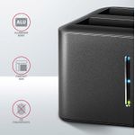 Docking Station AXAGON ADSA-D25, USB3.2, SATA 6G, DUAL HDD (Negru) fotografia produsului View 5 S