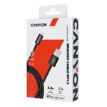 Cablu de date Canyon MFI-3, USB - Lighting, 1m (Negru) fotografia produsului View 4 S