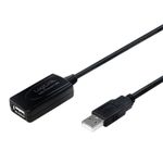 Cablu prelungitor activ  USB LOGILINK UA0143, USB 2.0, 10m (Negru) fotografia produsului