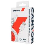 Cablu de date Canyon MFI-12, USB - Lightning, 2m (Alb) fotografia produsului View 2 S