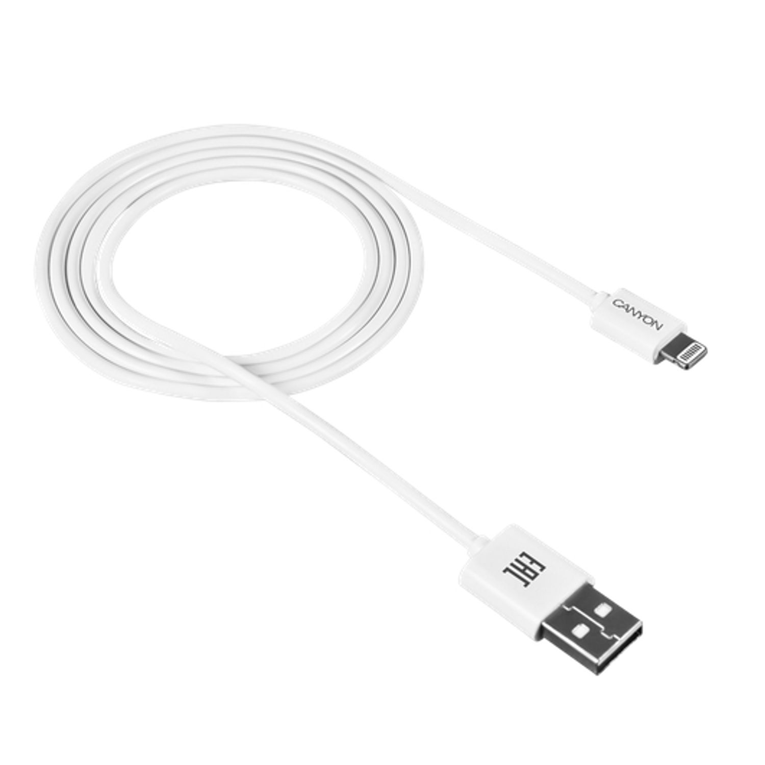 Cablu de date Canyon CNE-CFI1W, Lightning, 1m (Alb) fotografia produsului
