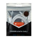 Cablu de date Canyon CNE-USBC1W, USB Type C, 1m (Alb) fotografia produsului View 2 S