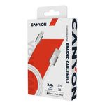 Cablu de date Canyon MFI-3, USB - Lighting, 1m (Alb) fotografia produsului View 4 S