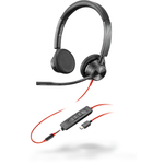 Casti cu microfon Poly Blackwire 3325, USB-A/Jack 3.5mm (Negru) fotografia produsului