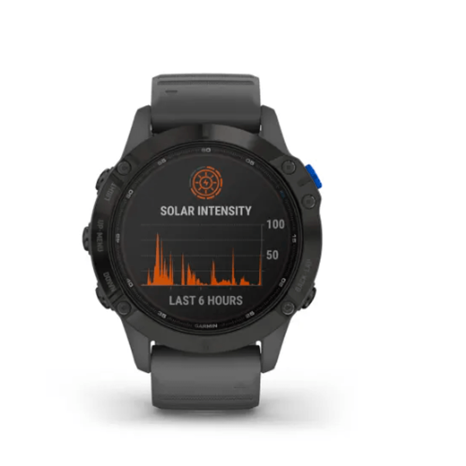 Ceas activity tracker Garmin Fenix 6 Pro Solar, curea silicon, display LCD,  Bluetooth, Rezistenta la apa (Gri) fotografia produsului View 2 L
