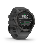 Ceas activity tracker Garmin Fenix 6 Pro Solar, curea silicon, display LCD,  Bluetooth, Rezistenta la apa (Gri) fotografia produsului View 3 S