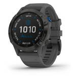 Ceas activity tracker Garmin Fenix 6 Pro Solar, curea silicon, display LCD,  Bluetooth, Rezistenta la apa (Gri) fotografia produsului
