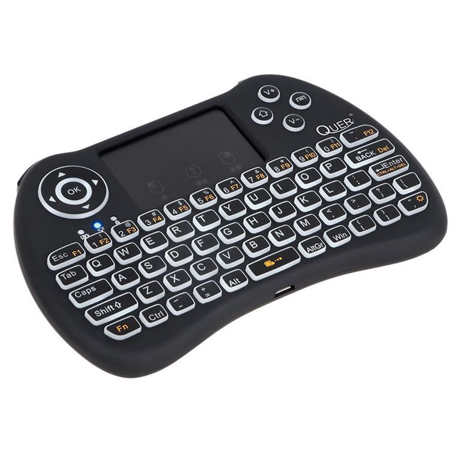 Tastatura Wireless Quer KOM0973, dedicata Smart TV (Negru) fotografia produsului