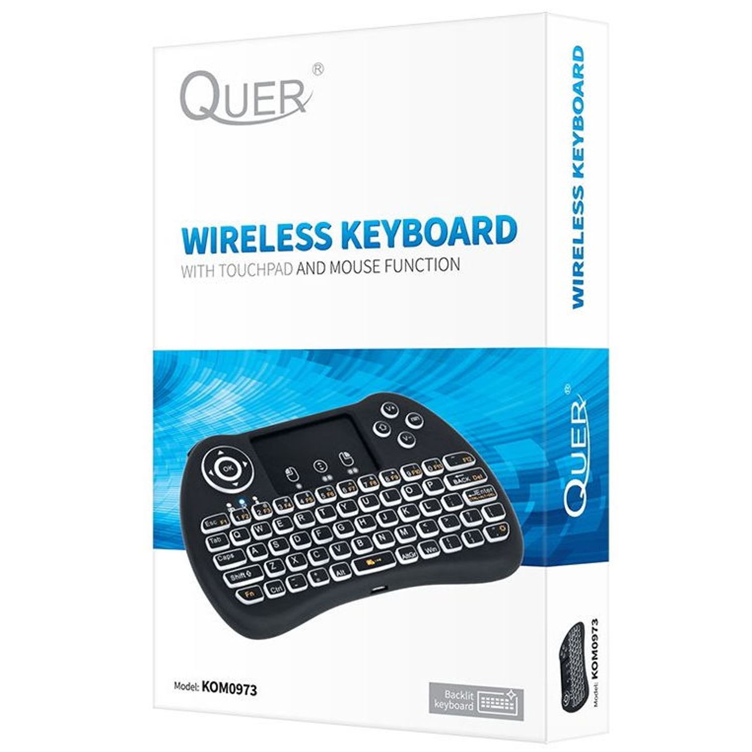 Tastatura Wireless Quer KOM0973, dedicata Smart TV (Negru) fotografia produsului View 3 L