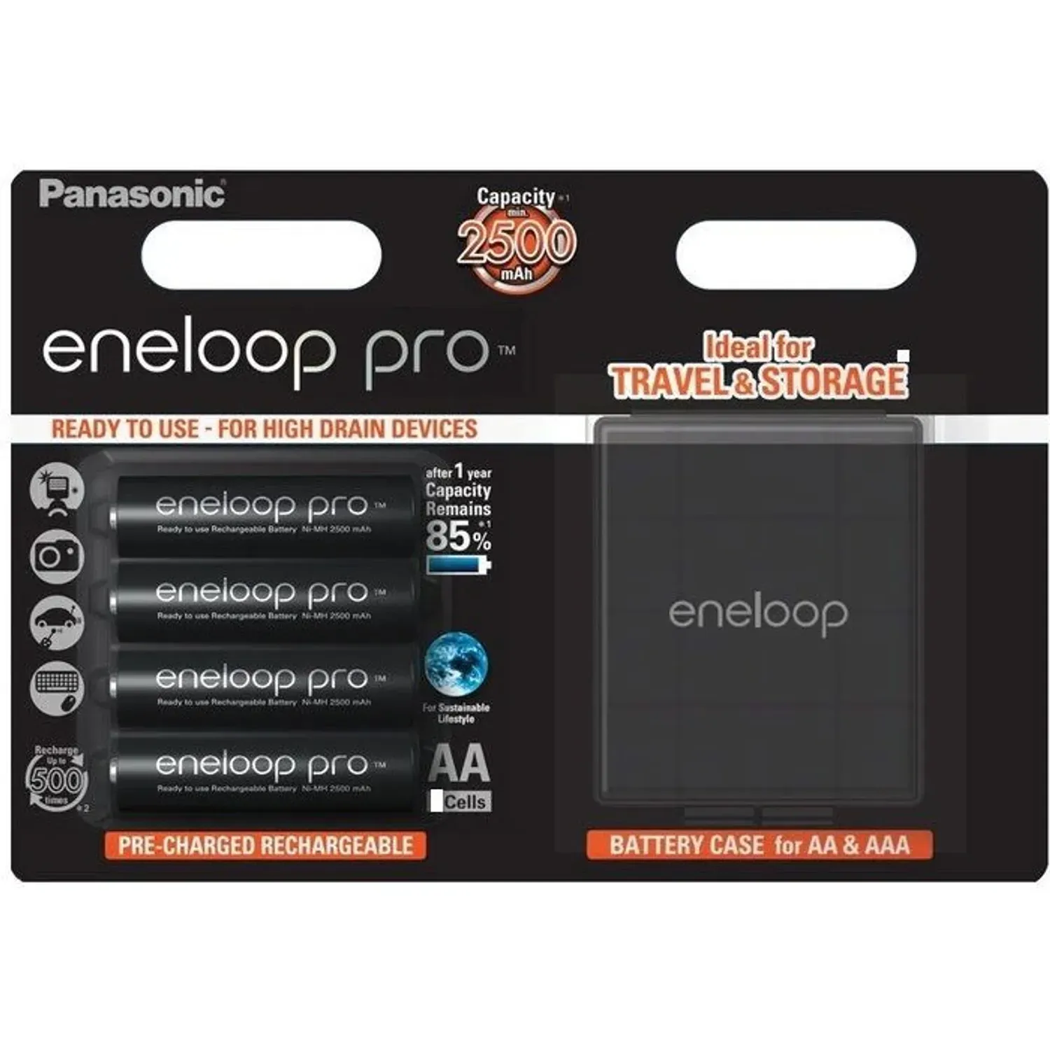 Acumulatori Panasonic Eneloop Pro AA, 2500mAh, 4 buc fotografia produsului