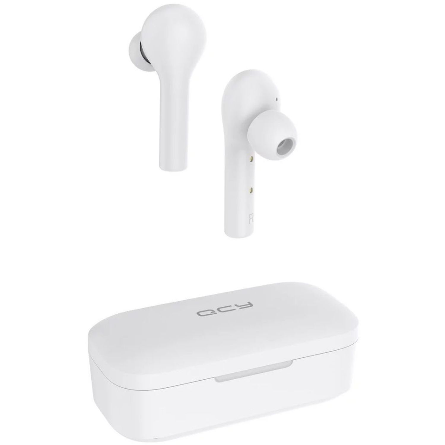 Casti True Wireless QCY T5, Bluetooth, IPX5, Decompression Touch (Alb) fotografia produsului View 3 L