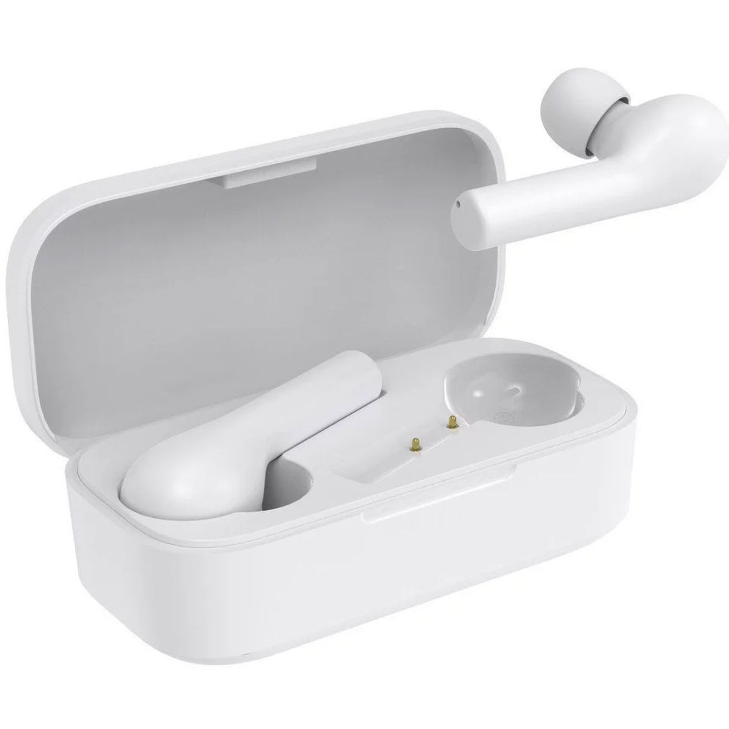 Casti True Wireless QCY T5, Bluetooth, IPX5, Decompression Touch (Alb) fotografia produsului View 2 L