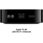 Apple TV 4K (2022), 128GB Flash, Bluetooth, Wi-Fi, LAN, Generatia 3 (Negru/Argintiu) fotografia produsului View 2 S