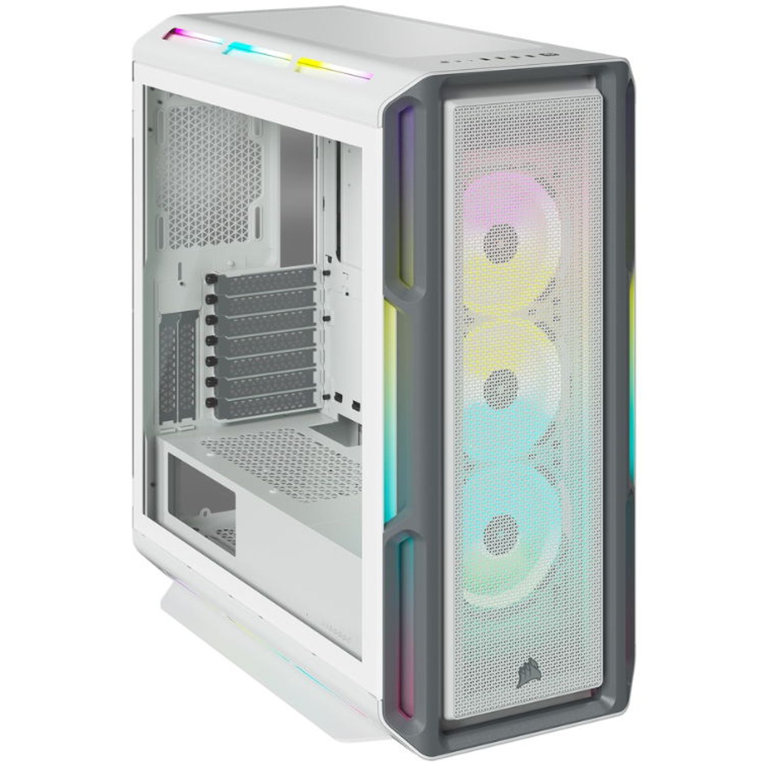 Carcasa Corsair 5000T RGB, MidTower, Tempered Glass (Alb) fotografia produsului View 2 L