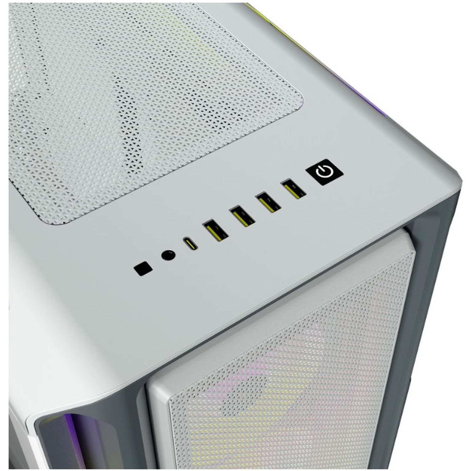 Carcasa Corsair 5000T RGB, MidTower, Tempered Glass (Alb) fotografia produsului View 3 L