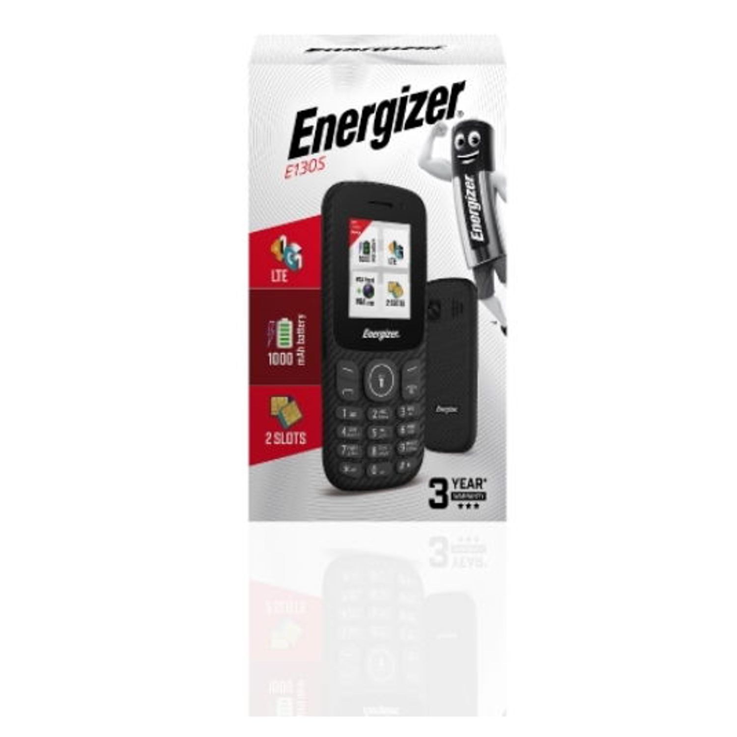 Telefon Mobil Energizer E130S, 4G, Dual SIM (Negru) fotografia produsului View 5 L