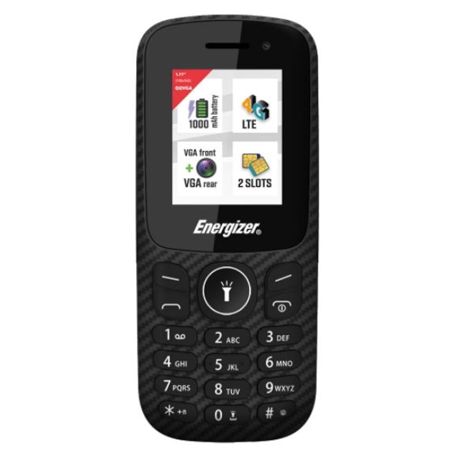 Telefon Mobil Energizer E130S, 4G, Dual SIM (Negru) fotografia produsului