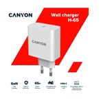 Incarcator Retea Canyon H-65, USB-C, 65W, (Alb) fotografia produsului View 5 S
