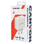 Incarcator Retea Canyon H-65, USB-C, 65W, (Alb) fotografia produsului View 4 S