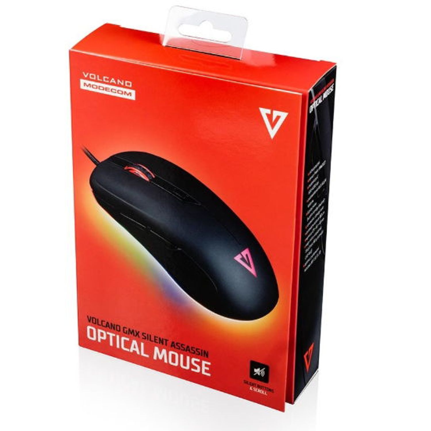 Mouse Gaming Modecom Volcano GMX Silent Assassin, 6000DPI, Optic (Nergu) fotografia produsului View 3 L