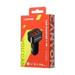 Incarcator auto Canyon CNE-CCA06B, 3 x USB, 3.1A (Negru) fotografia produsului View 4 S