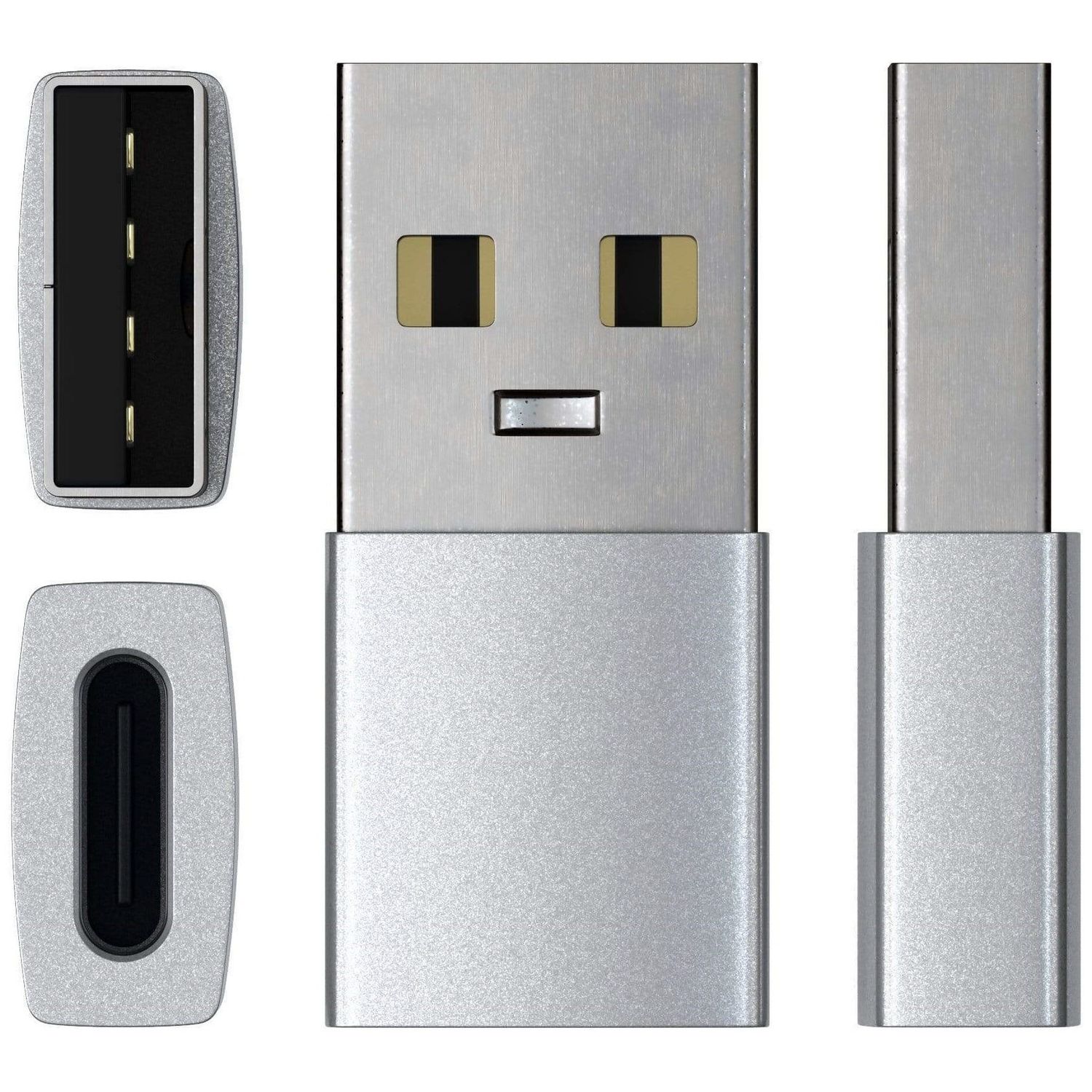 Adaptor Satechi ST-TAUCS, USB Type-C - USB (Argintiu) fotografia produsului View 3 L