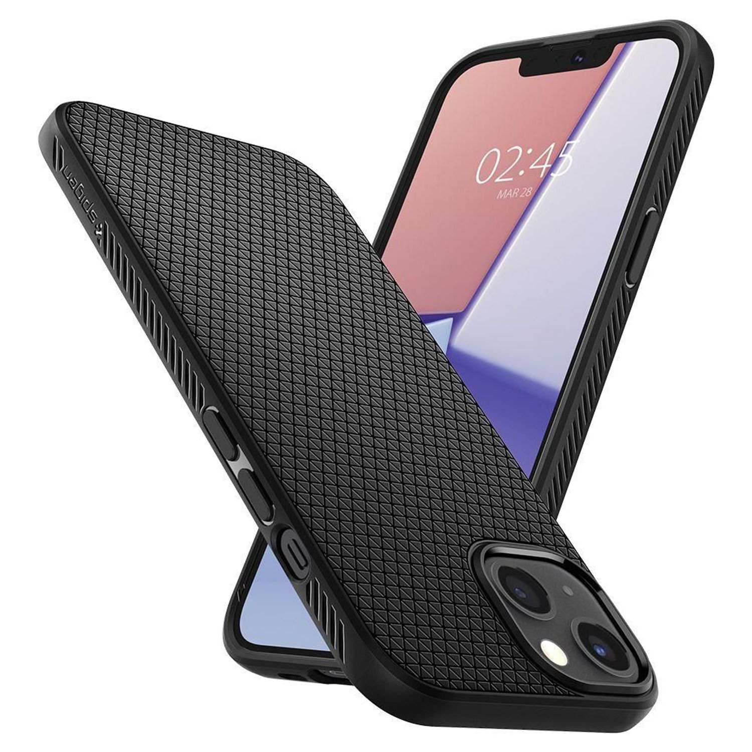 Husa Protectie Spate Spigen Liquid Air pentru iPhone 13 (Negru) fotografia produsului